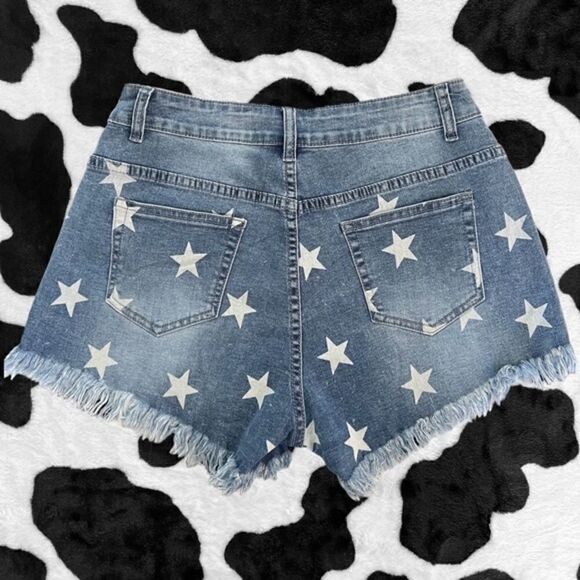 Star Denim Distressed Denim Frayed Women's Shorts‎ M - Picture 6 of 14
